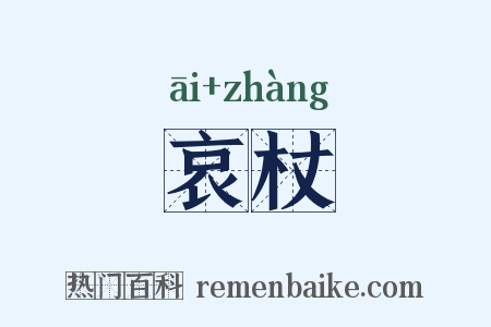 哀杖是什么意思的图片